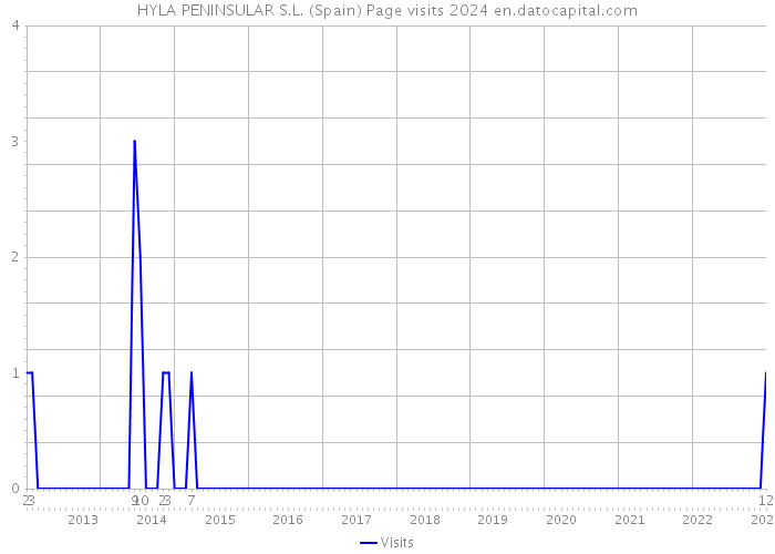 HYLA PENINSULAR S.L. (Spain) Page visits 2024 