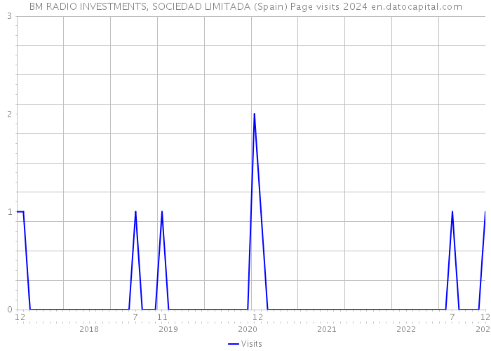 BM RADIO INVESTMENTS, SOCIEDAD LIMITADA (Spain) Page visits 2024 
