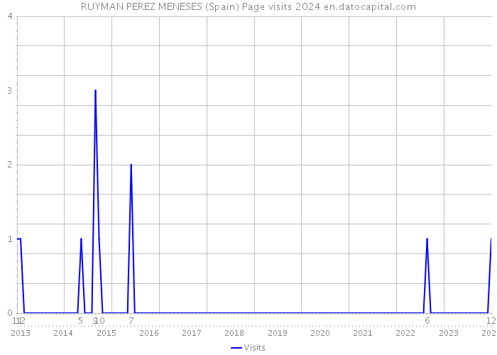 RUYMAN PEREZ MENESES (Spain) Page visits 2024 