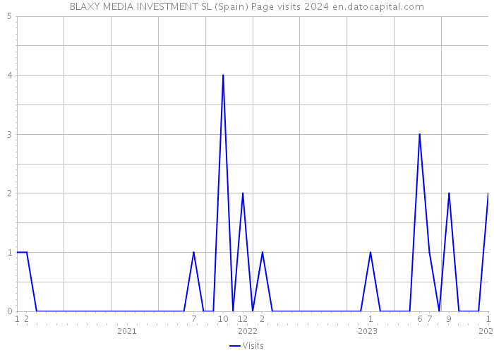 BLAXY MEDIA INVESTMENT SL (Spain) Page visits 2024 