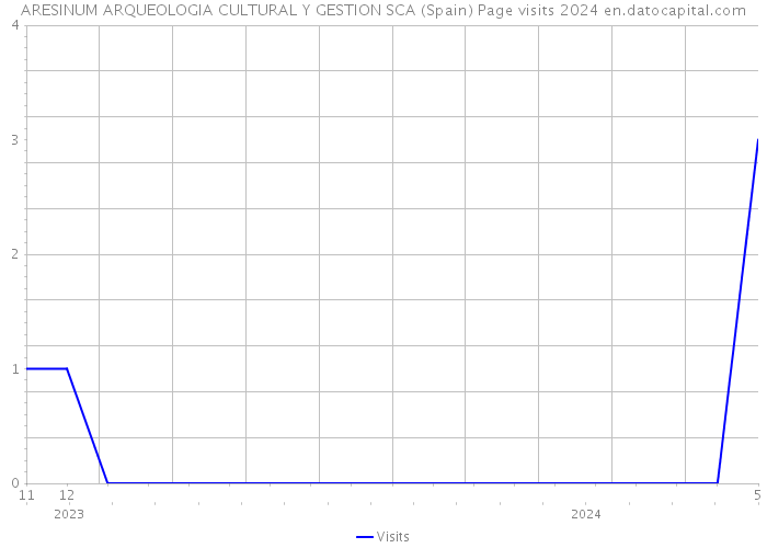 ARESINUM ARQUEOLOGIA CULTURAL Y GESTION SCA (Spain) Page visits 2024 