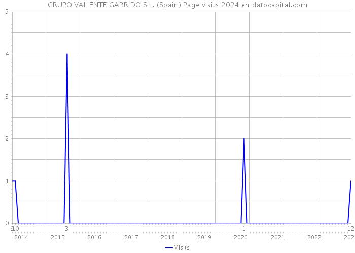 GRUPO VALIENTE GARRIDO S.L. (Spain) Page visits 2024 