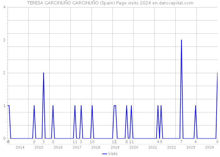 TERESA GARCINUÑO GARCINUÑO (Spain) Page visits 2024 
