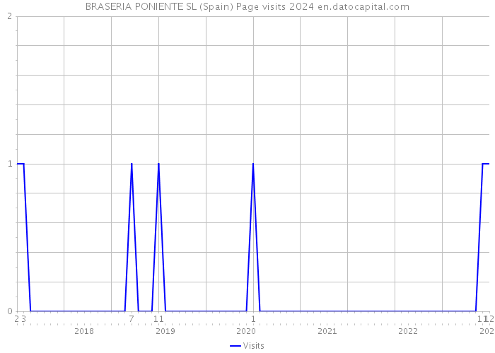 BRASERIA PONIENTE SL (Spain) Page visits 2024 
