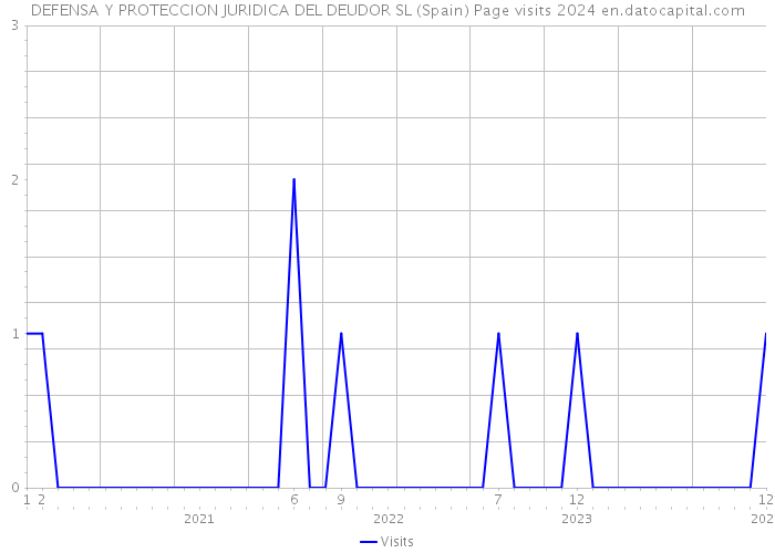 DEFENSA Y PROTECCION JURIDICA DEL DEUDOR SL (Spain) Page visits 2024 