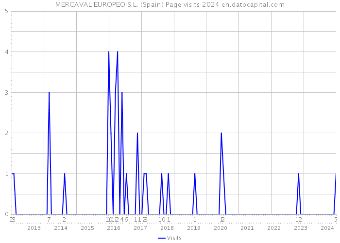 MERCAVAL EUROPEO S.L. (Spain) Page visits 2024 