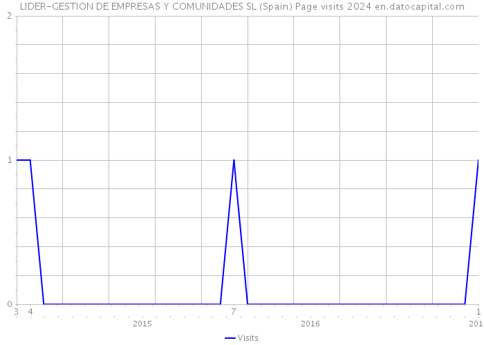 LIDER-GESTION DE EMPRESAS Y COMUNIDADES SL (Spain) Page visits 2024 