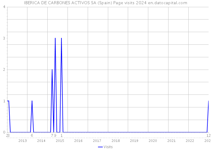 IBERICA DE CARBONES ACTIVOS SA (Spain) Page visits 2024 