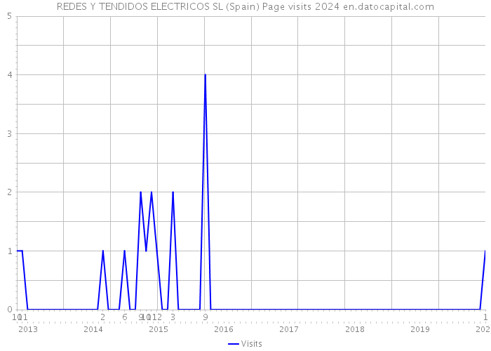 REDES Y TENDIDOS ELECTRICOS SL (Spain) Page visits 2024 