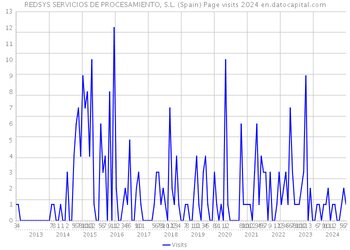 REDSYS SERVICIOS DE PROCESAMIENTO, S.L. (Spain) Page visits 2024 