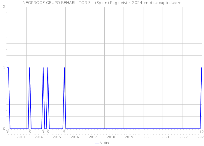 NEOPROOF GRUPO REHABILITOR SL. (Spain) Page visits 2024 