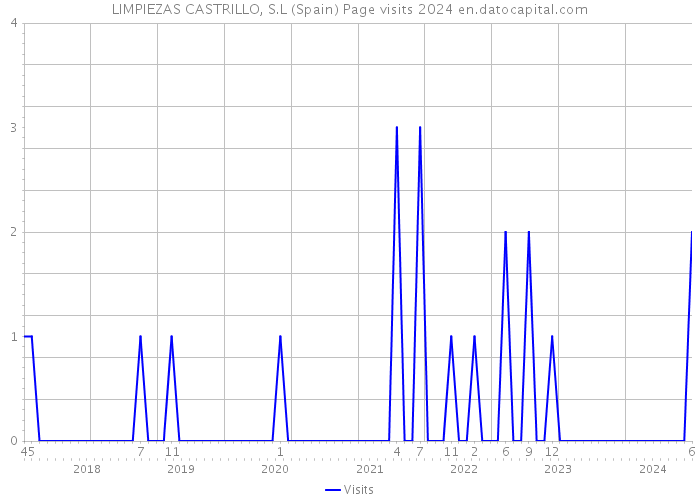 LIMPIEZAS CASTRILLO, S.L (Spain) Page visits 2024 