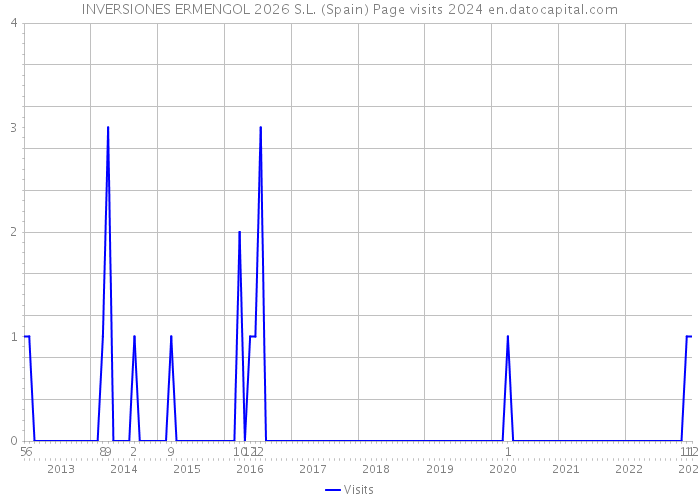 INVERSIONES ERMENGOL 2026 S.L. (Spain) Page visits 2024 