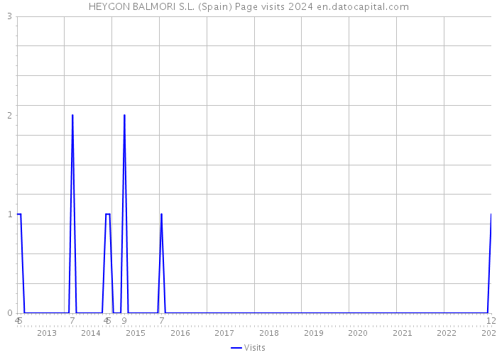 HEYGON BALMORI S.L. (Spain) Page visits 2024 