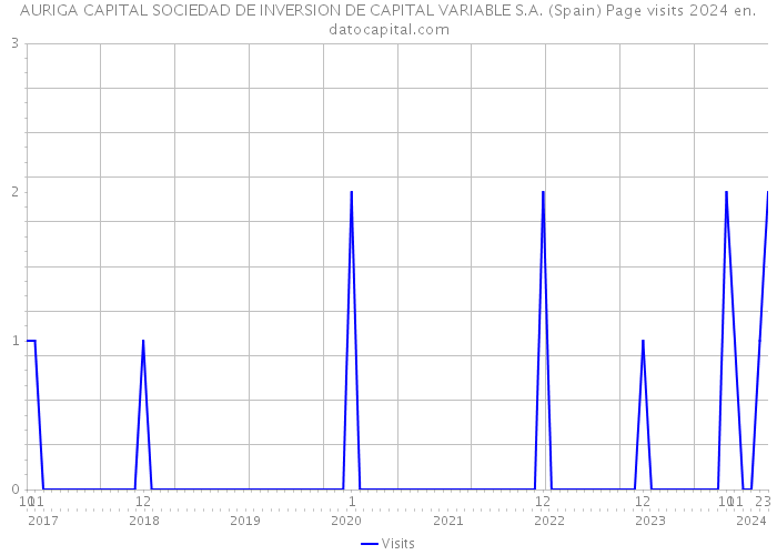 AURIGA CAPITAL SOCIEDAD DE INVERSION DE CAPITAL VARIABLE S.A. (Spain) Page visits 2024 