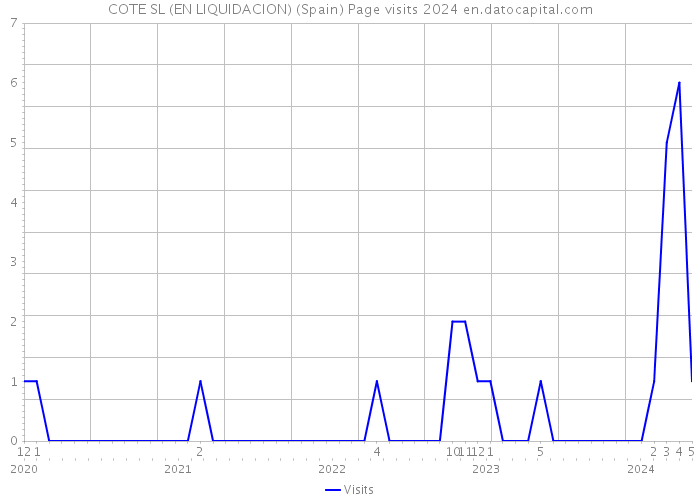 COTE SL (EN LIQUIDACION) (Spain) Page visits 2024 