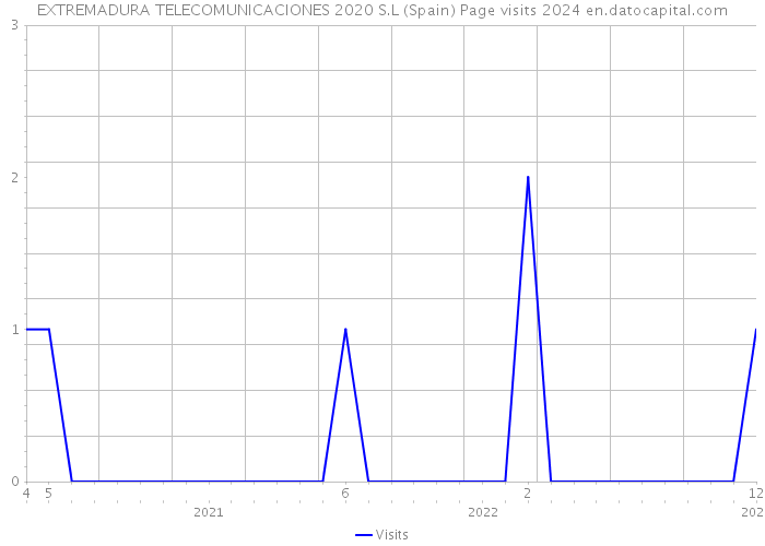 EXTREMADURA TELECOMUNICACIONES 2020 S.L (Spain) Page visits 2024 