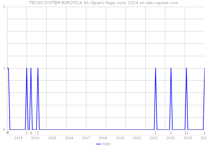 TECNO SYSTEM BUROTICA SA (Spain) Page visits 2024 