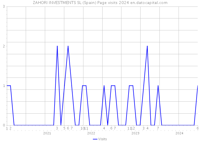 ZAHORI INVESTMENTS SL (Spain) Page visits 2024 
