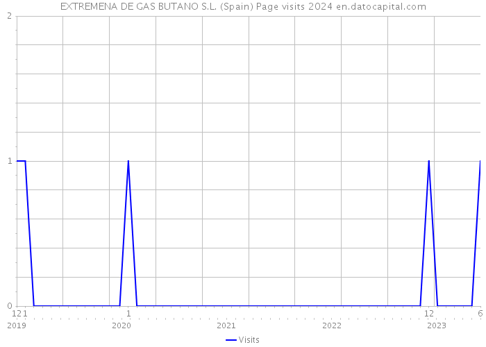 EXTREMENA DE GAS BUTANO S.L. (Spain) Page visits 2024 