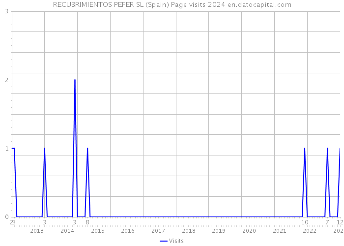 RECUBRIMIENTOS PEFER SL (Spain) Page visits 2024 