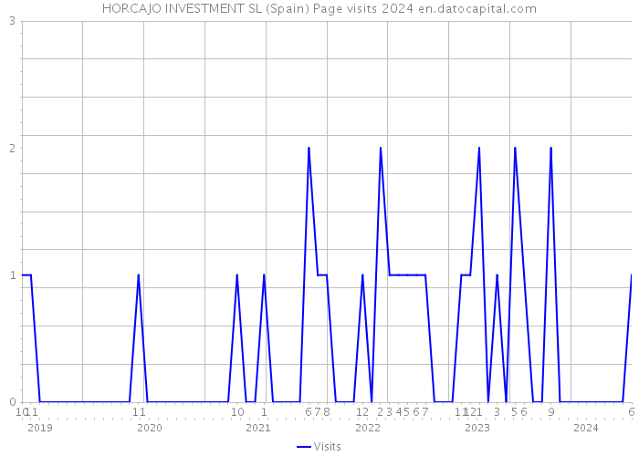HORCAJO INVESTMENT SL (Spain) Page visits 2024 