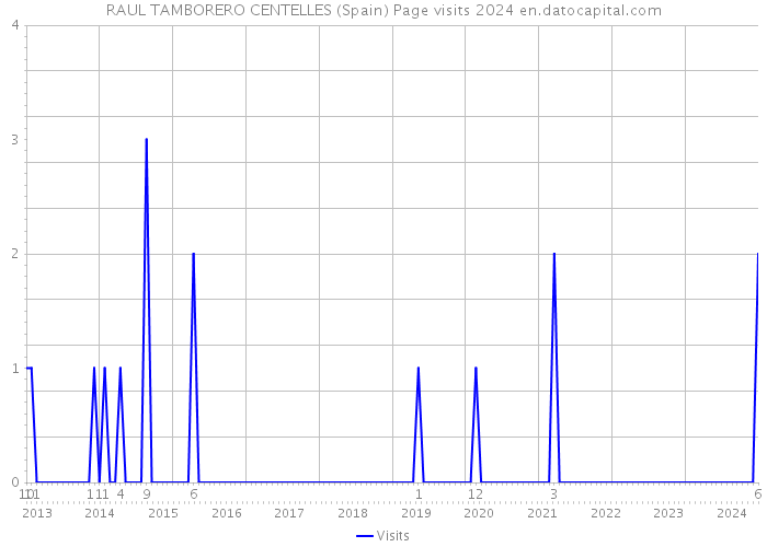 RAUL TAMBORERO CENTELLES (Spain) Page visits 2024 