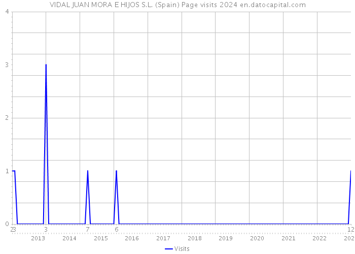 VIDAL JUAN MORA E HIJOS S.L. (Spain) Page visits 2024 