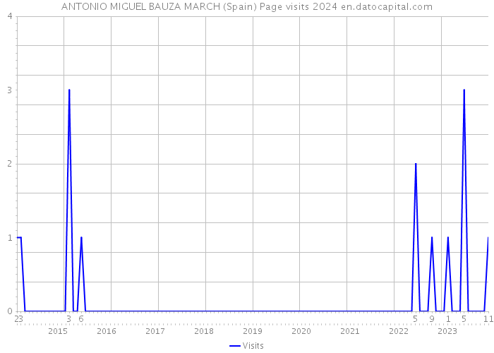 ANTONIO MIGUEL BAUZA MARCH (Spain) Page visits 2024 