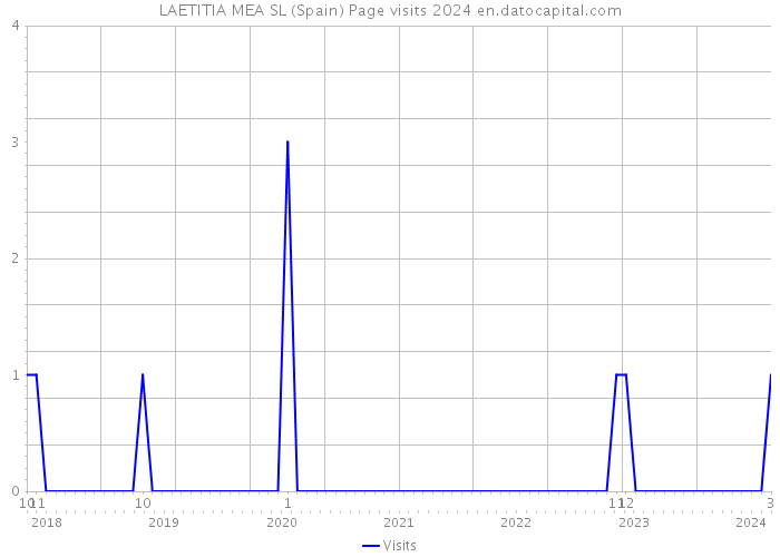 LAETITIA MEA SL (Spain) Page visits 2024 