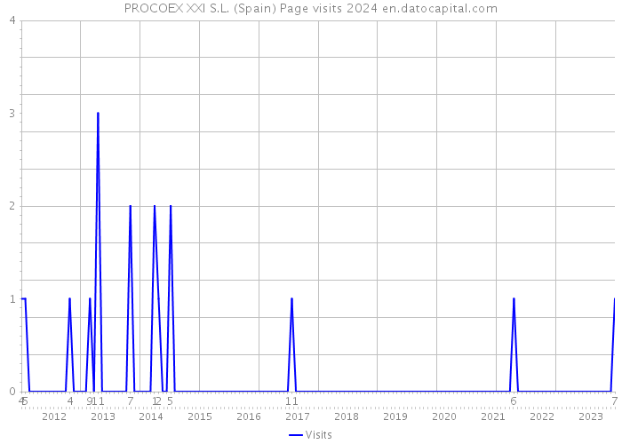 PROCOEX XXI S.L. (Spain) Page visits 2024 