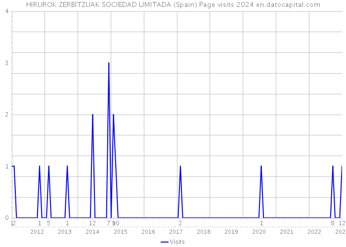 HIRUROK ZERBITZUAK SOCIEDAD LIMITADA (Spain) Page visits 2024 