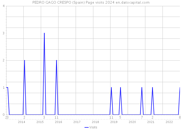 PEDRO GAGO CRESPO (Spain) Page visits 2024 