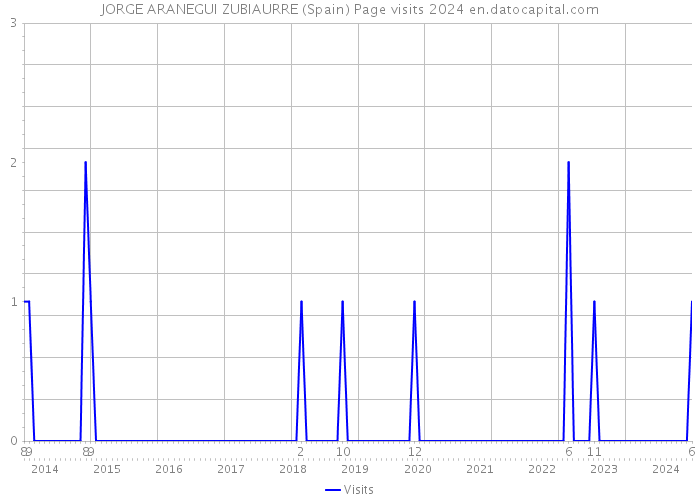 JORGE ARANEGUI ZUBIAURRE (Spain) Page visits 2024 