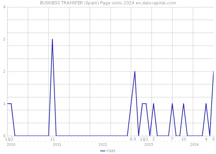 BUSINESS TRANSFER (Spain) Page visits 2024 