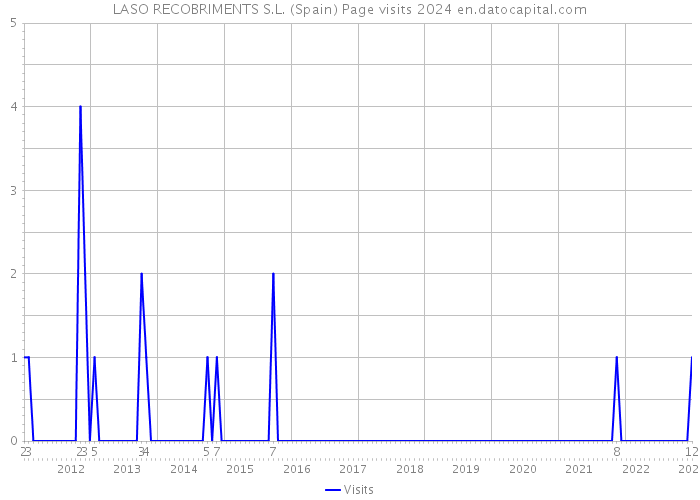LASO RECOBRIMENTS S.L. (Spain) Page visits 2024 