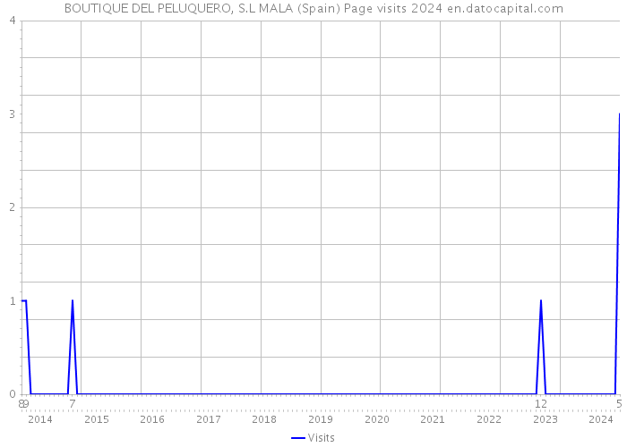 BOUTIQUE DEL PELUQUERO, S.L MALA (Spain) Page visits 2024 