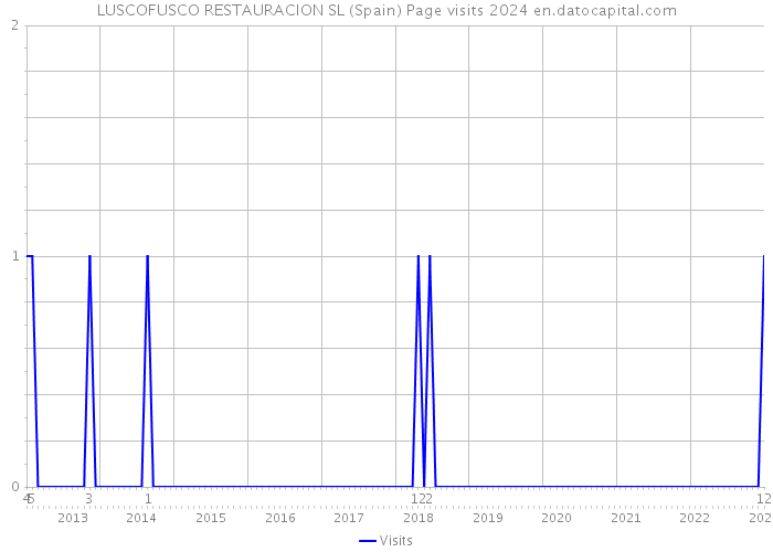 LUSCOFUSCO RESTAURACION SL (Spain) Page visits 2024 
