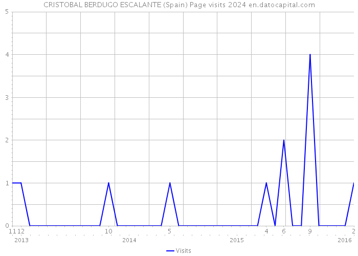 CRISTOBAL BERDUGO ESCALANTE (Spain) Page visits 2024 