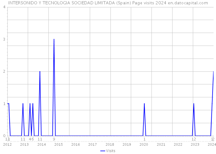INTERSONIDO Y TECNOLOGIA SOCIEDAD LIMITADA (Spain) Page visits 2024 