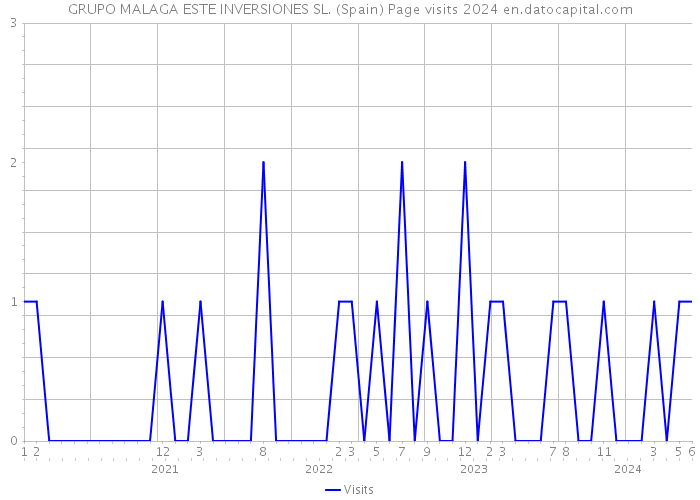 GRUPO MALAGA ESTE INVERSIONES SL. (Spain) Page visits 2024 