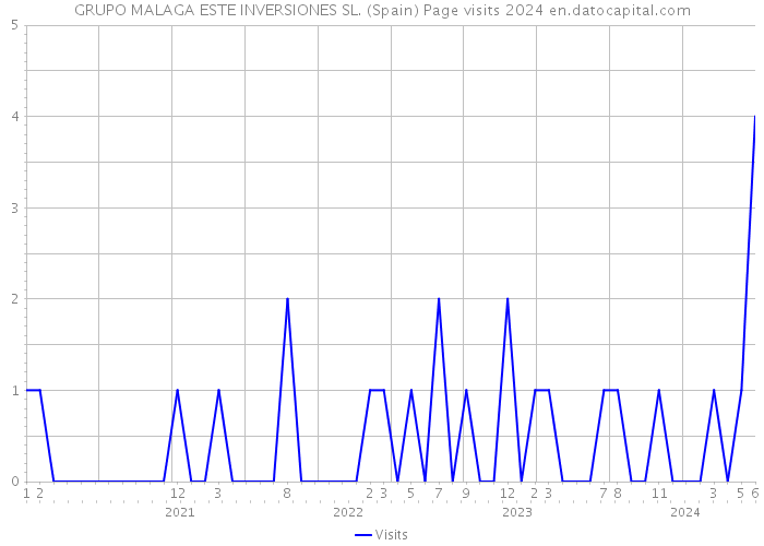 GRUPO MALAGA ESTE INVERSIONES SL. (Spain) Page visits 2024 