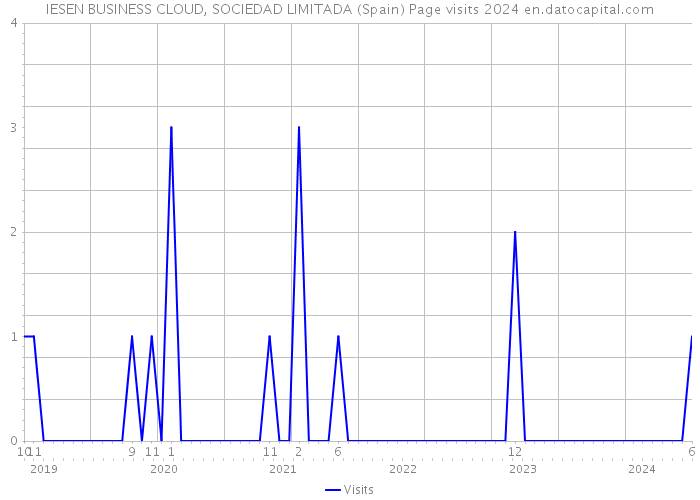 IESEN BUSINESS CLOUD, SOCIEDAD LIMITADA (Spain) Page visits 2024 