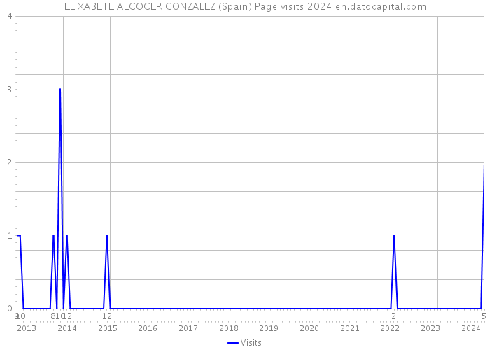 ELIXABETE ALCOCER GONZALEZ (Spain) Page visits 2024 