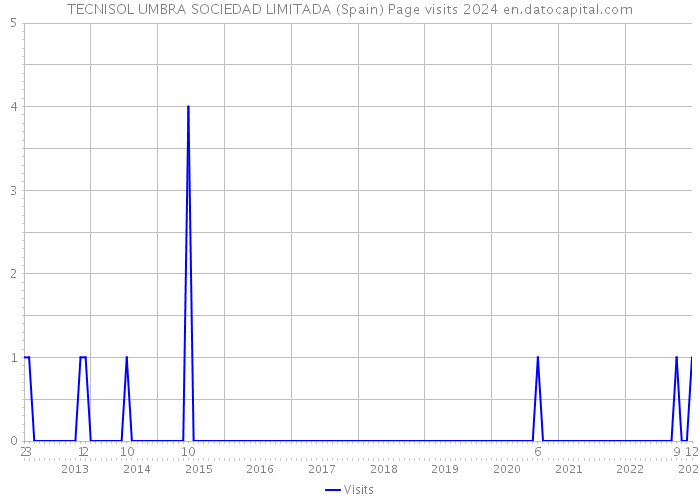 TECNISOL UMBRA SOCIEDAD LIMITADA (Spain) Page visits 2024 
