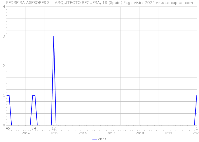 PEDREIRA ASESORES S.L. ARQUITECTO REGUERA, 13 (Spain) Page visits 2024 