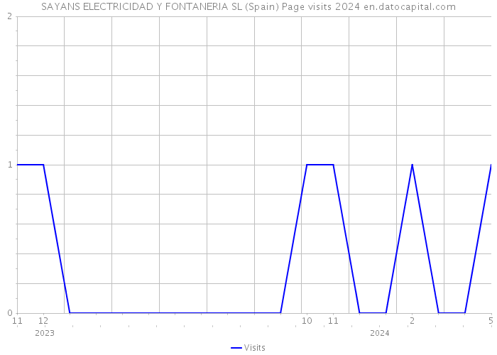 SAYANS ELECTRICIDAD Y FONTANERIA SL (Spain) Page visits 2024 