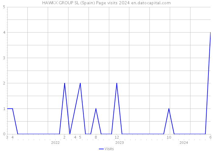 HAWKX GROUP SL (Spain) Page visits 2024 