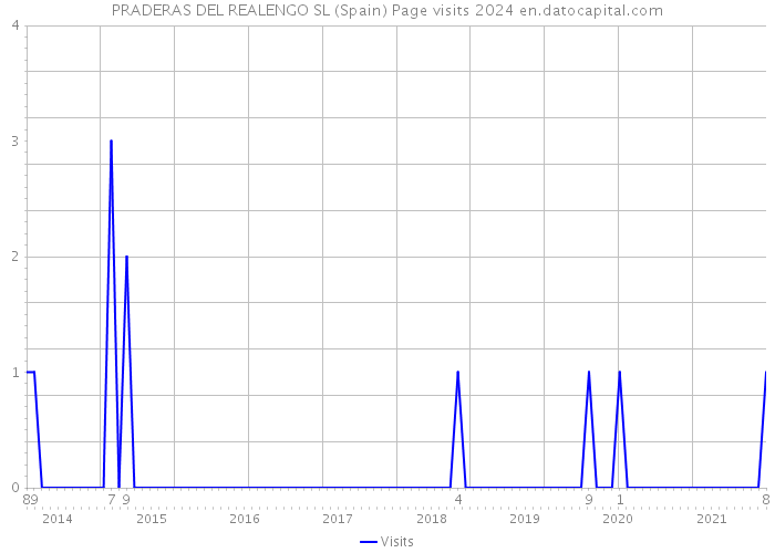 PRADERAS DEL REALENGO SL (Spain) Page visits 2024 