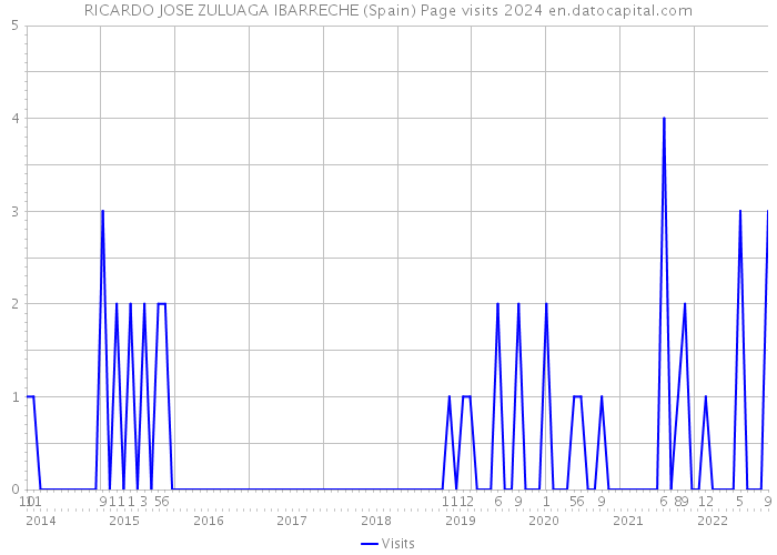 RICARDO JOSE ZULUAGA IBARRECHE (Spain) Page visits 2024 